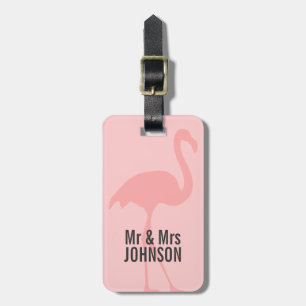 Para Maletas Etiqueta de equipaje de viaje de flamenco rosa cor