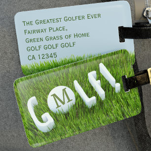 Para Maletas Etiqueta de equipaje de viaje de golf divertido co