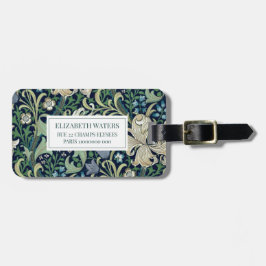 PARA MALETAS ETIQUETA DE EQUIPAJE DE VIAJE : WILLIAM MORRIS : F