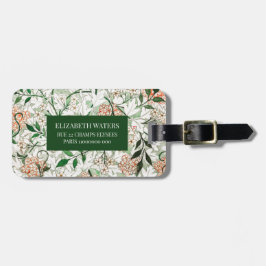 PARA MALETAS ETIQUETA DE EQUIPAJE DE VIAJE : WILLIAM MORRIS : J