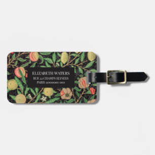 PARA MALETAS ETIQUETA DE EQUIPAJE DE VIAJE : WILLIAM MORRIS : P