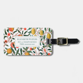 PARA MALETAS ETIQUETA DE EQUIPAJE DE VIAJE : WILLIAM MORRIS : P