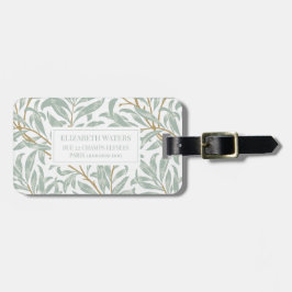PARA MALETAS ETIQUETA DE EQUIPAJE DE VIAJE : WILLIAM MORRIS : W