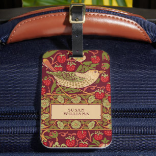Para Maletas Etiqueta de equipaje de William Morris Strawberry
