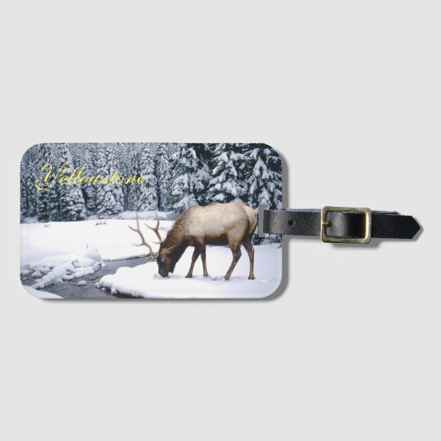 Para Maletas Etiqueta de equipaje de Yellowstone (Anverso horizontal)