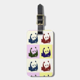 Para Maletas Etiqueta de equipaje del bebé de arte pop Pandas