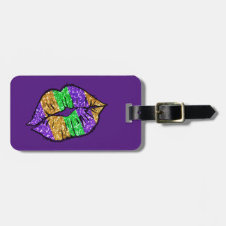 Para Maletas Etiqueta de equipaje del beso de Mardi Gras