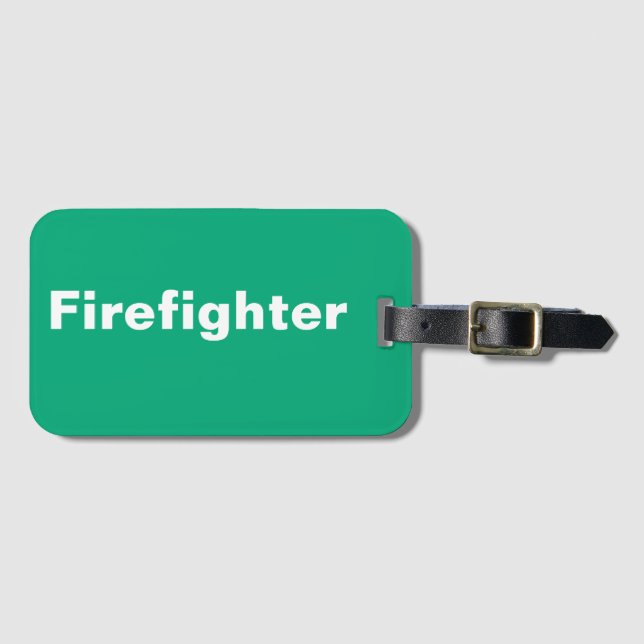Para Maletas Etiqueta de equipaje del bombero (Anverso horizontal)