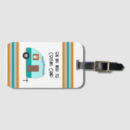 Para Maletas Etiqueta de equipaje del campamento de Primos Retr