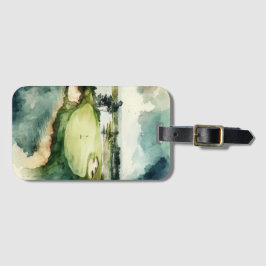 Para Maletas Etiqueta de equipaje del campo de golf de acuarela