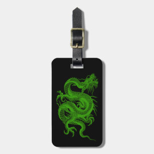 Para Maletas Etiqueta de equipaje del Draco verde del personali