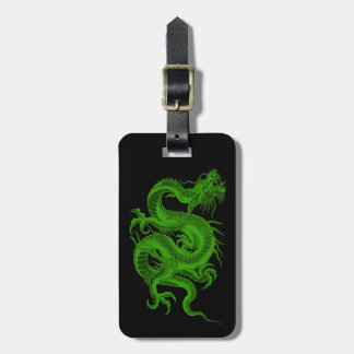 Para Maletas Etiqueta de equipaje del Draco verde del personali