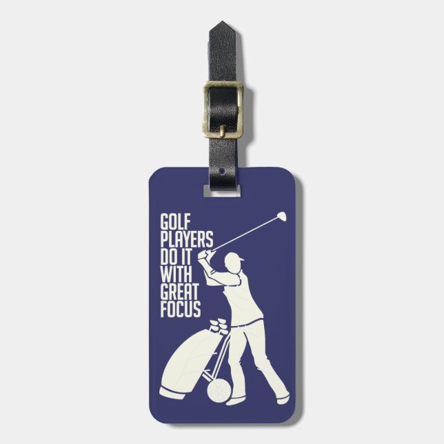 Para Maletas Etiqueta de equipaje del jugador de golf (Frente Vertical)