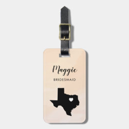 Para Maletas Etiqueta de equipaje del mapa de Texas, bienvenida