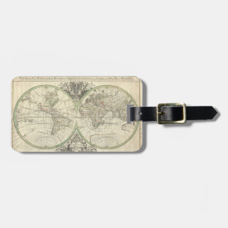 Para Maletas Etiqueta de equipaje del Mapa Mundial de Vintage d