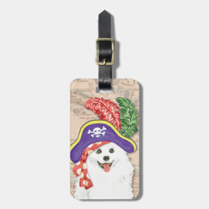 Para Maletas Etiqueta de equipaje del pirata de perro esquimal