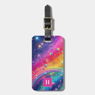 Para Maletas Etiqueta de equipaje del Purpurina arcoiris
