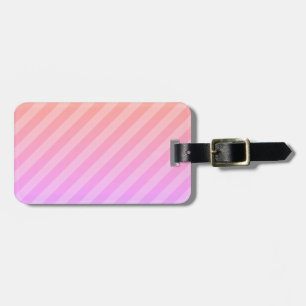 Para Maletas Etiqueta de equipaje diagonal de franjas rosadas y