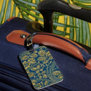 Para Maletas Etiqueta de equipaje Elegancia Flor de Oro