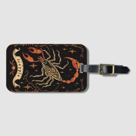 Para Maletas Etiqueta de equipaje Escorpio Arte zodiaco celeste