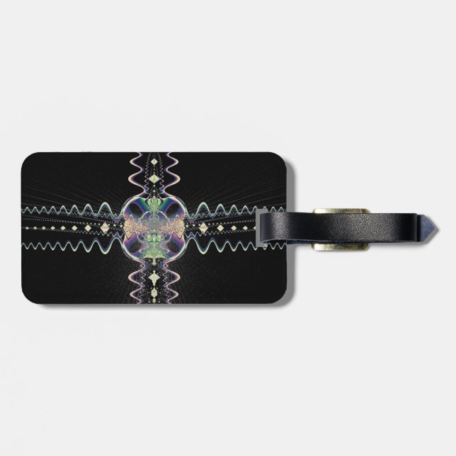 Para Maletas Etiqueta de Equipaje Espacial - Personalizada (Atrás Horizontal)