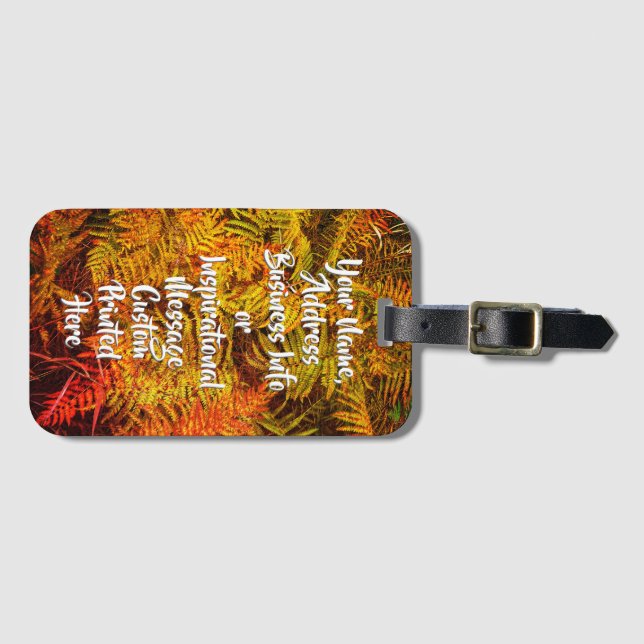 Para Maletas Etiqueta de equipaje "Fecn de otoño" (Anverso horizontal)