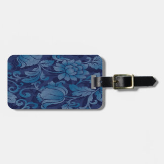 Para Maletas Etiqueta de equipaje floral azul graceful personal