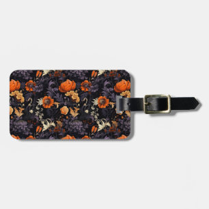Para Maletas Etiqueta de equipaje floral botánico de Halloween