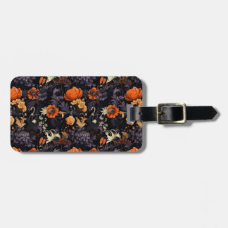 Para Maletas Etiqueta de equipaje floral botánico de Halloween