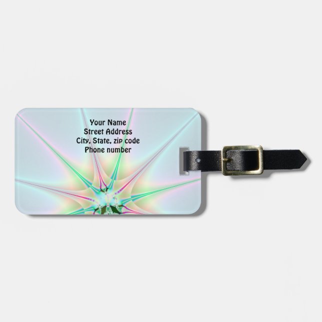Para Maletas Etiqueta de Equipaje Funky Star - Personalizada (Frente Horizontal)