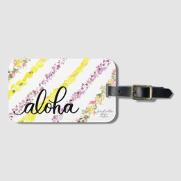Para Maletas Etiqueta de equipaje inspirada en Aloha Lei Hawaii