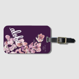 Para Maletas Etiqueta de equipaje inspirada en orquídea Cymbidi