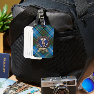 Para Maletas Etiqueta de equipaje Kirkpatrick Crest & Tartan