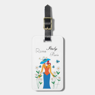 Para Maletas Etiqueta de equipaje Lady Blue