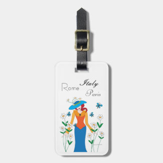 Para Maletas Etiqueta de equipaje Lady Blue