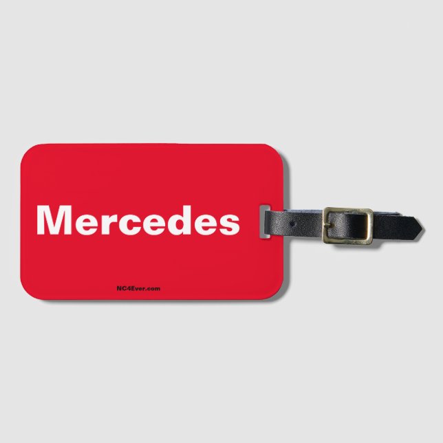 Para Maletas Etiqueta de equipaje Mercedes (Anverso horizontal)