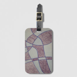 Para Maletas Etiqueta de equipaje morada abstracta