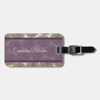 Para Maletas Etiqueta de equipaje morado de zinnia