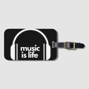 Para Maletas Etiqueta de equipaje Música es vida