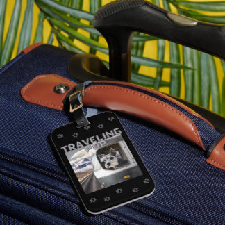 Para Maletas Etiqueta de equipaje negro de Schnauzer Pup de via