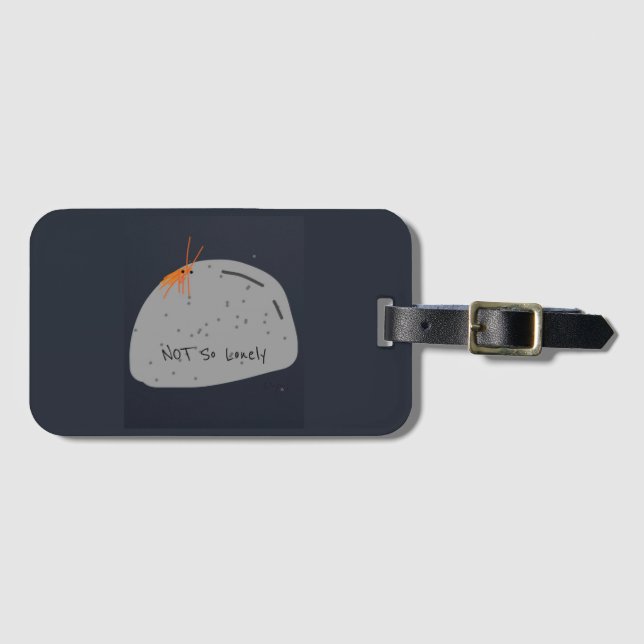 Para Maletas Etiqueta de equipaje no solitaria divertida (gris) (Anverso horizontal)