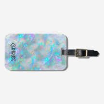 etiqueta de equipaje opal de gemstone