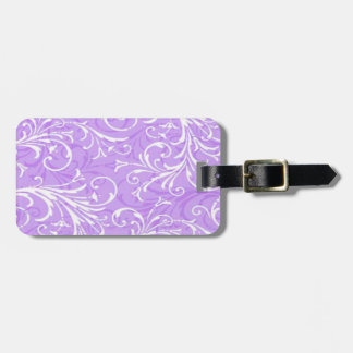 Para Maletas Etiqueta de equipaje ornamental púrpura personaliz