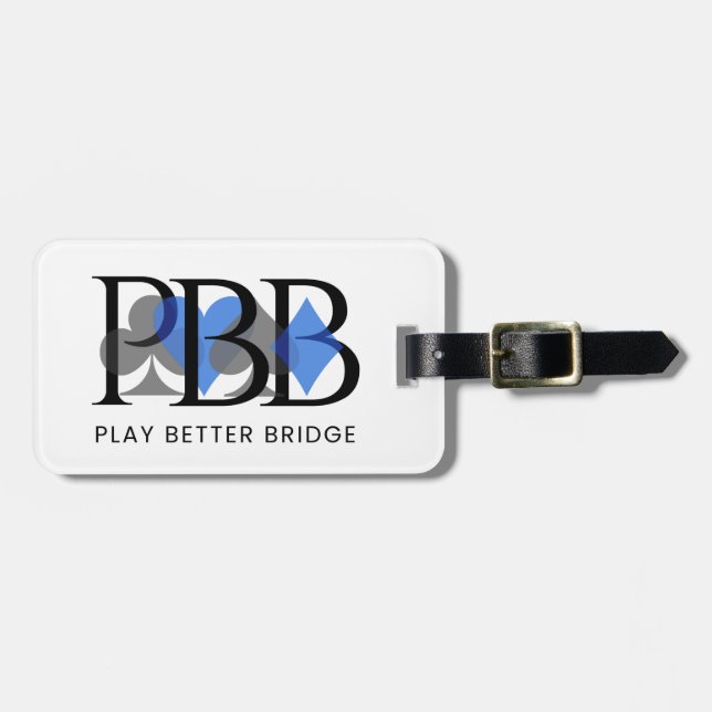 Para Maletas Etiqueta de equipaje PBB - Azul (Frente Horizontal)