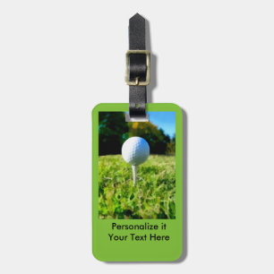 Para Maletas etiqueta de equipaje pelota de golf y arte de té