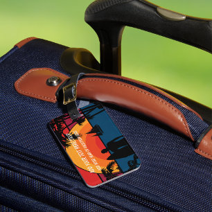 Para Maletas Etiqueta de equipaje personalizable Black and Suns