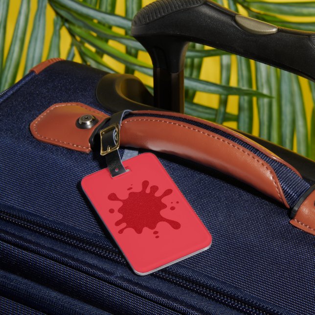 Para Maletas Etiqueta de equipaje personalizable con salpicadur (Anverso In situ 1)