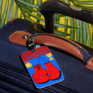 Para Maletas Etiqueta de equipaje personalizada Campeón de Boxe