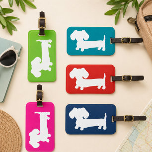 Para Maletas Etiqueta de equipaje personalizada con tema Dachsh