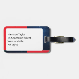 Para Maletas Etiqueta de equipaje personalizada con tema espaci
